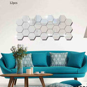 Self-Adhesive Hexagon Mirror Set