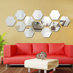 Self-Adhesive Hexagon Mirror Set