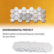 Self-Adhesive Hexagon Mirror Set